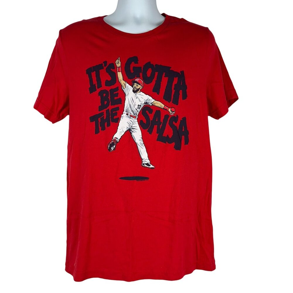 Fresh Brewed Tees Its Gotta Be The Salsa Red Graphic T Shirt Large 100% Cotton